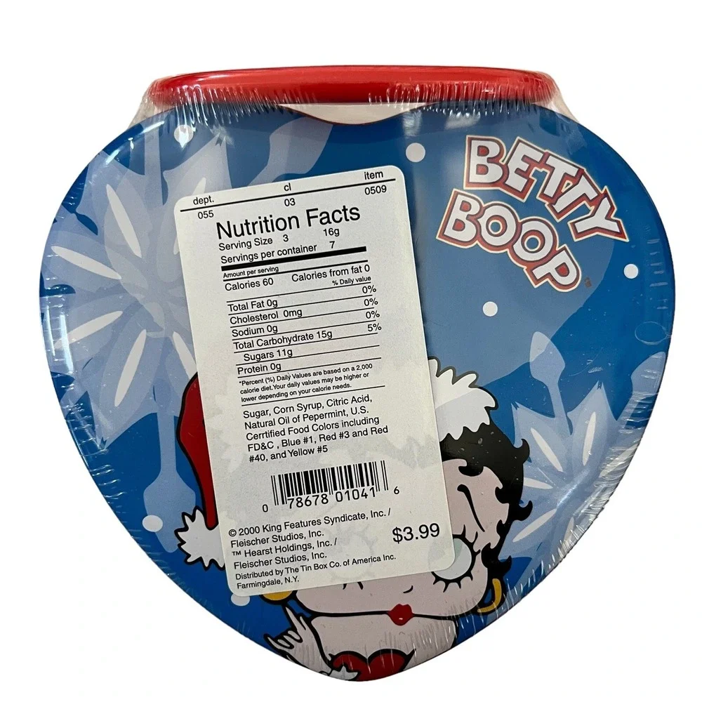 Vintage Betty Boop Tin Lunch Box 4oz Starlight Mints Sealed Candy 2000